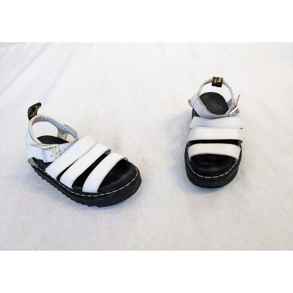 Dr. Martens Doc Blaire Sandals Womens Size 6 White Leather Strappy Gladiator